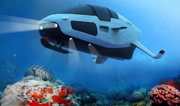Стартап iSpace2o представил первый в мире катер-субмарину на подводных крыльях