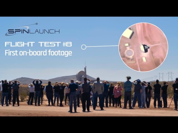 Проект SpinLaunch показал видео с борта снаряда, запущенного в стратосферу