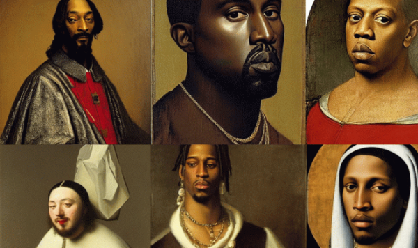 Искусственный интеллект нарисовал известных рэперов в духе великих художников Ренессанса