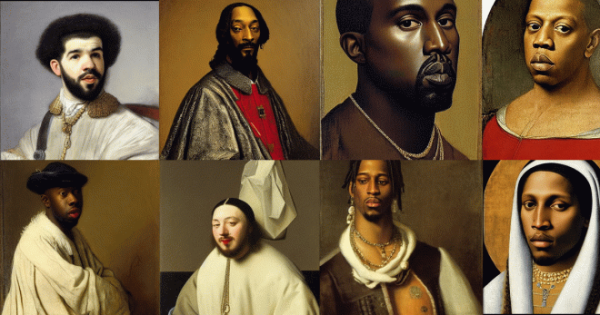 Искусственный интеллект нарисовал известных рэперов в духе великих художников Ренессанса