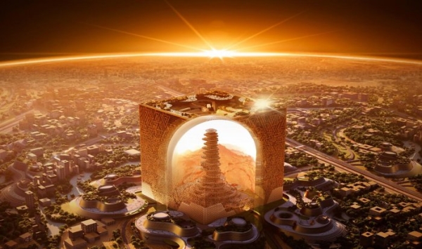 Саудиты намерены построить гигантский небоскреб в форме куба и заполнить его голографическими мирами