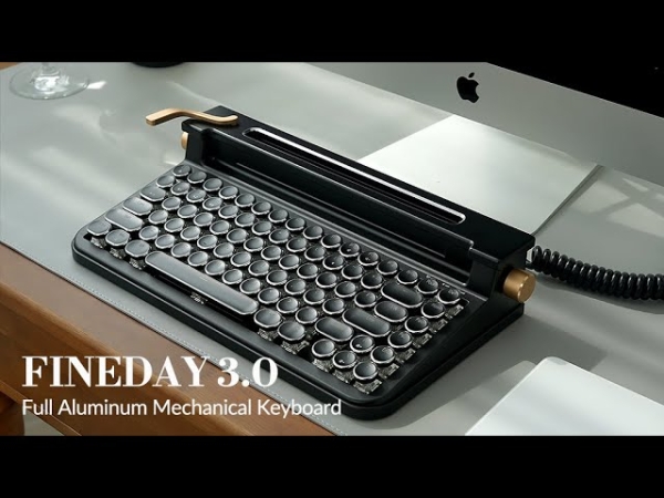 Изящная ретро-клавиатура Fineday «щелкает», как пишущая машинка