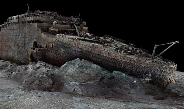 Сверхточная модель показывает обломки «Титаника» без толщи воды над ними