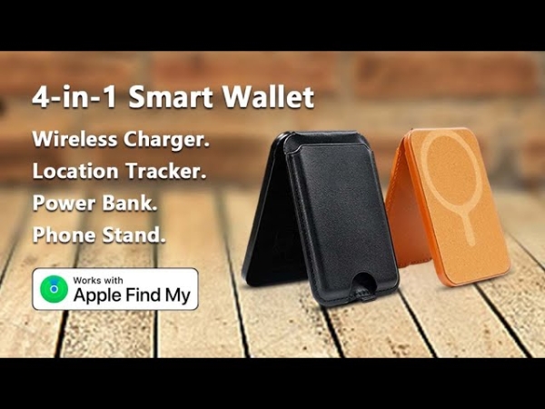 Магнитный кошелек Stympro для iPhone объединяет в себе подставку и пауэрбанк
