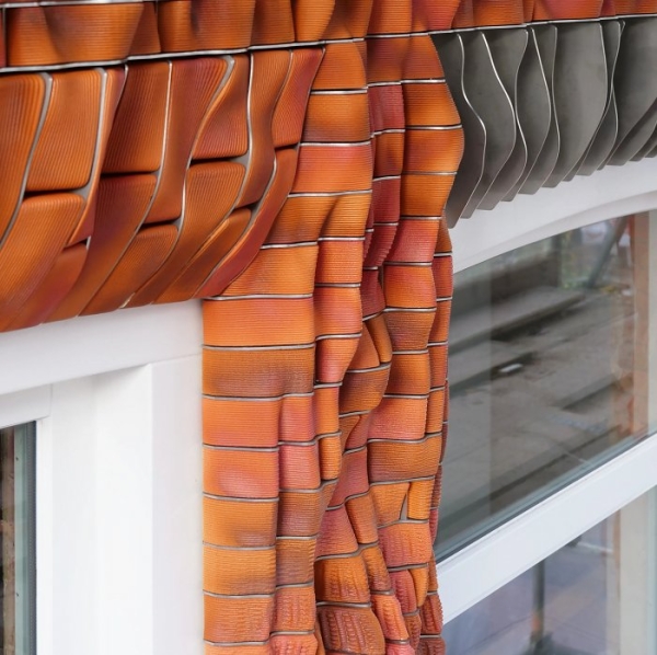 3D-печать позволила создать похожий на ткань фасад здания