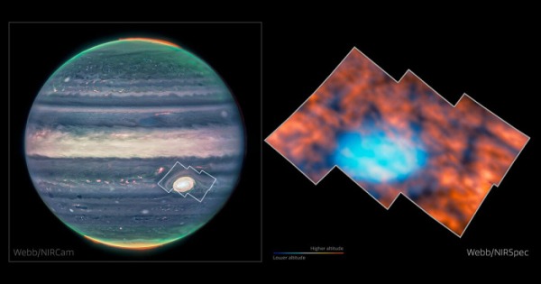 Телескоп Джеймс Уэбб обнаружил странные структуры над Большим красным пятном Юпитера