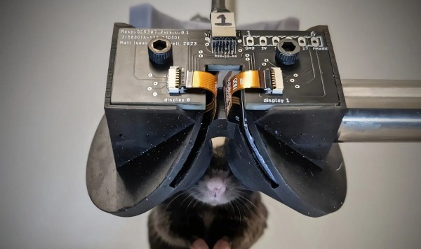 Научная гарнитура MouseGoggles погружает мышей в виртуальную реальность