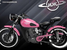 Калашников озадачил всех выпуском розового мотоцикла к Международному женскому дню