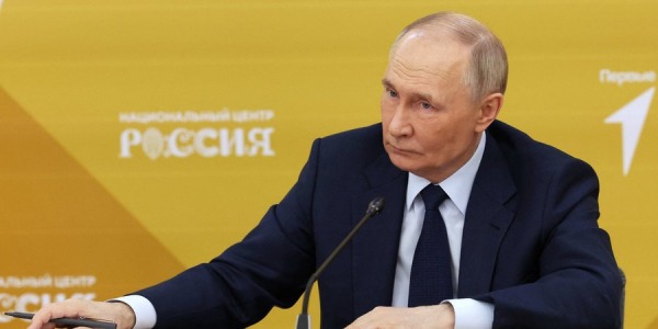 Российский диктатор Владимир Путин требует новых уступок по миру (Фото: Sputnik/Vyacheslav Prokofyev/Pool via REUTERS)