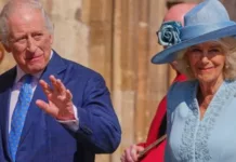 Во главе с королем Чарльзом. Герцог и герцогиня Эдинбургские, принцессы Евгения и Беатрис посетили пасхальную службу в Виндзорском замке