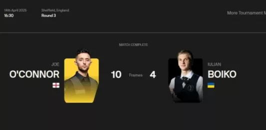 Украинец Юлиан Бойко не смог пробиться в основную сетку чемпионата мира по снукеру
