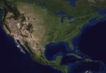 Северная Америка медленно погружается под землю