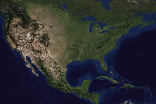 Северная Америка медленно погружается под землю