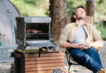 Складной гриль StoviGo приготовит 50 стейков на одном маленьком баллоне газа