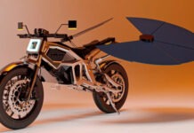 MARS Architects представила концепт первого в мире мотоцикла на солнечных панелях