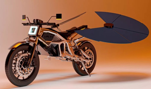 MARS Architects представила концепт первого в мире мотоцикла на солнечных панелях