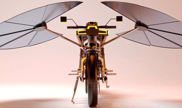 MARS Architects представила концепт первого в мире мотоцикла на солнечных панелях