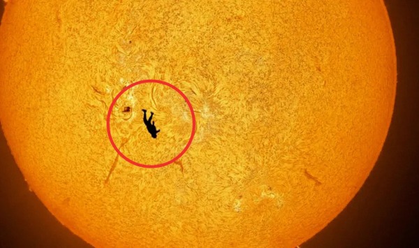 Это фантастическое фото прыжка «сквозь Солнце» является подлинным