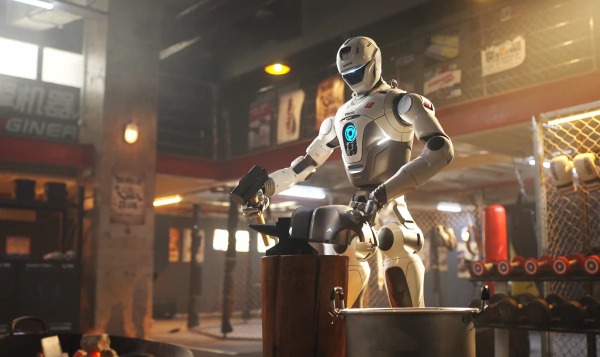 Промышленный робот Т800 демонстрирует неожиданный навык владения кунг фу