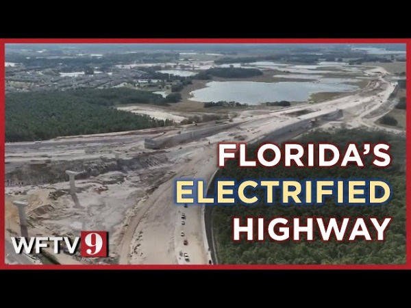 Во Флориде строят шоссе, которое будет заряжать электромобили в движении