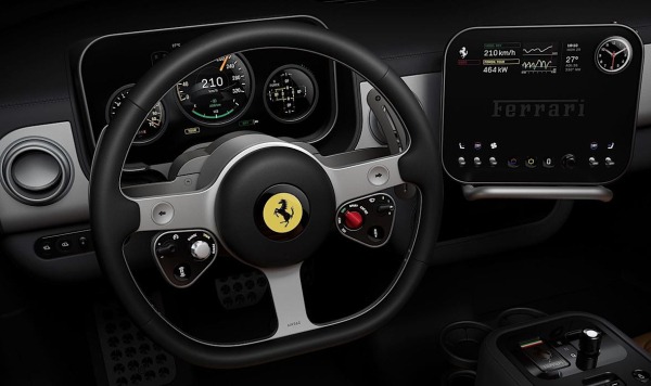 Новейший электромобиль Ferrari получил дизайн интерьера от Джони Айва