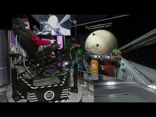 Геймер переделал кресло от VR-аттракциона в кабину звездного истребителя