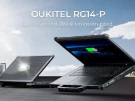 Oukitel представила первый в мире защищенный ноутбук с солнечной панелью