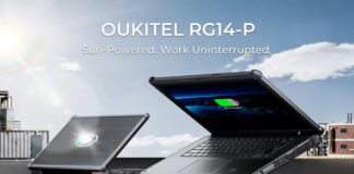 Oukitel представила первый в мире защищенный ноутбук с солнечной панелью