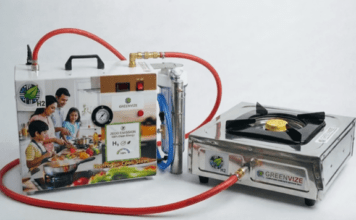 Водородная кухонная плита может проработать шесть часов на 100 г воды