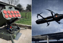 Британская залповая установка HAL10 способна мгновенно запустить до 10 дронов