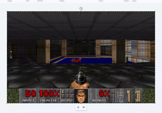 Легендарный Doom запустили в графическом редакторе MS Paint